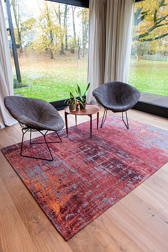 Flatwoven Red Rug