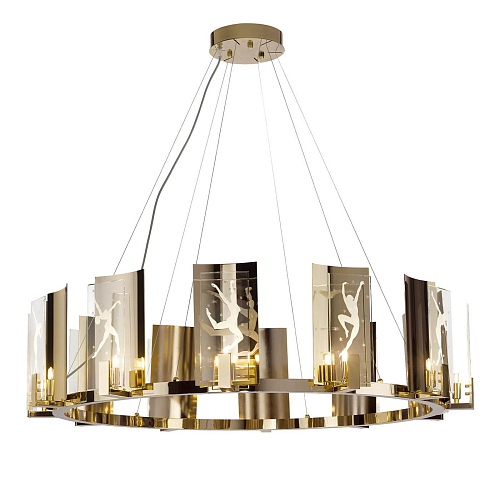 Soft Gold Round Chandelier