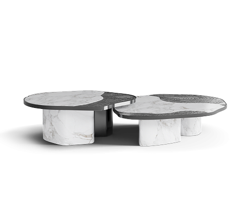 Calacatta Marble & Onyx Table Set