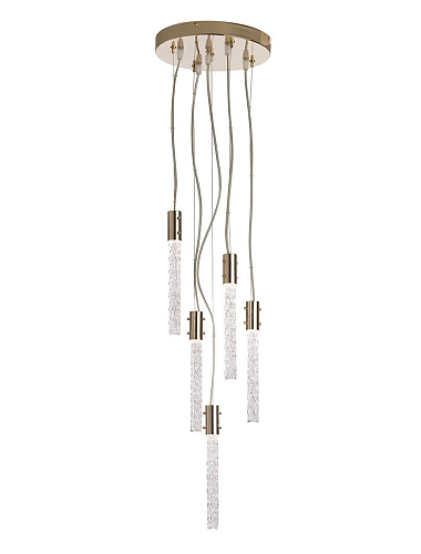 Gold Crystal Rhombus Pendant Light