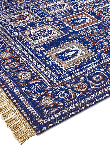 Mughal Blue Luxury Handwoven Rug