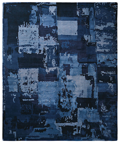 Boro Hand-woven Blue Luxurious Rug