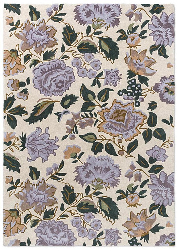Botanical Floral Heather Purple Rug