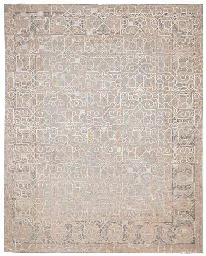 Tabriz Hand Knotted Beige / Grey Luxury Rug