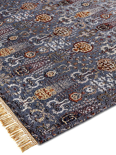 Isfahan Charcoal Luxury Handwoven Rug