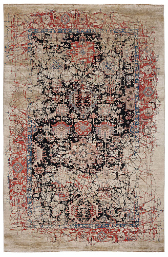 Faded Hand-Knotted Vintage Luxury Rug