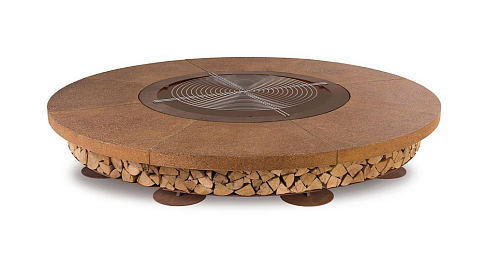 Concrete Brown Outdoor Fire Pit