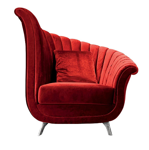 Classic Velvet Red Armchair