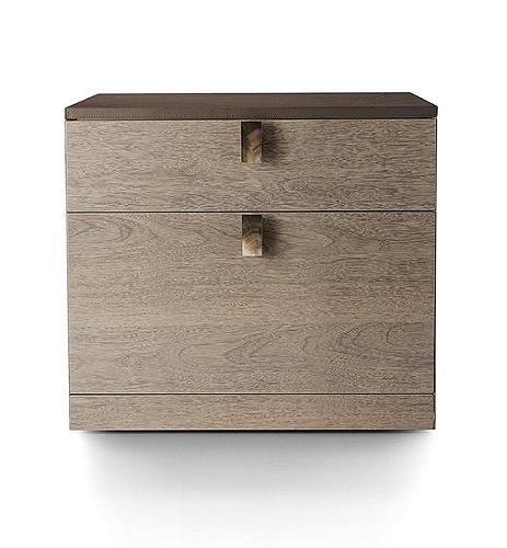 Compact Leather-Top Office File Drawer