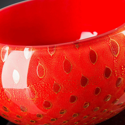 Mocenigo Red and Gold Italian Bowl