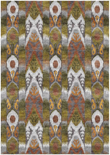 Designer Hand-Woven Green Luxury Rug