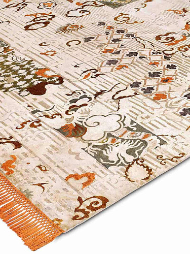 Dragon Hand-Knotted Silk / Wool Rug