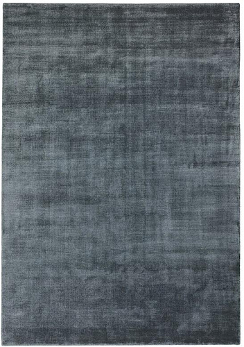 Plain Viscose Powder Blue Hand-Loomed Rug