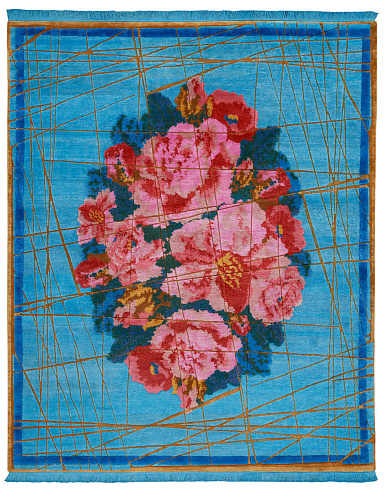 Traditional Hand-woven Blue Luxury Rug