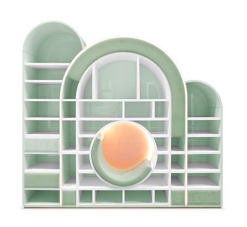 Bubble Gum Green Bookcase