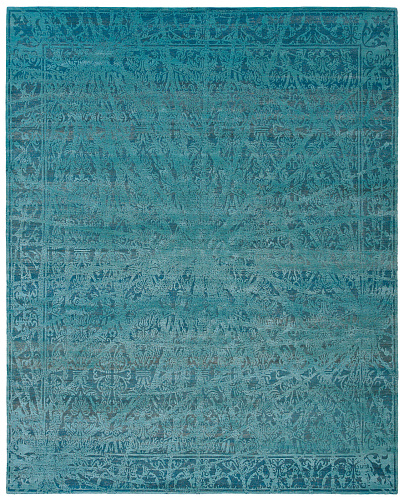 Hand-woven Blue Luxurious Rug Alcazar