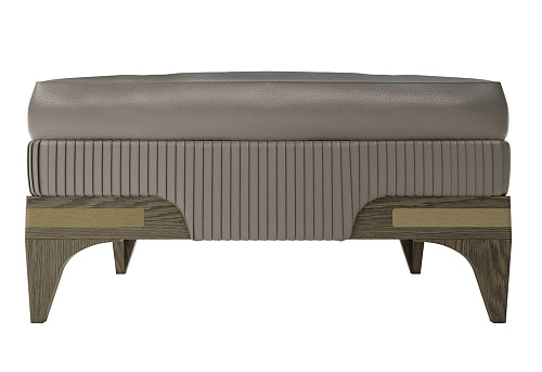 Opulent Leather Pouffe