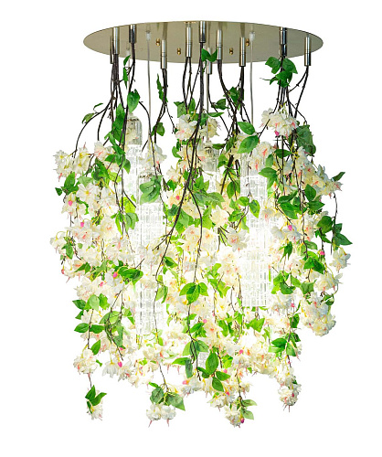 White Cascade Large Italian Chandelier