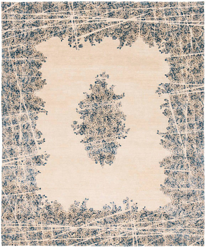 Hand-woven Wool / Silk Luxurious Rug