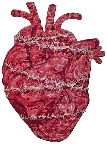 Heart Designer Indian Hand-Woven Rug