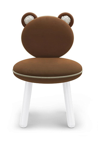 Fluffy Bear Brown Soft Kids Chair