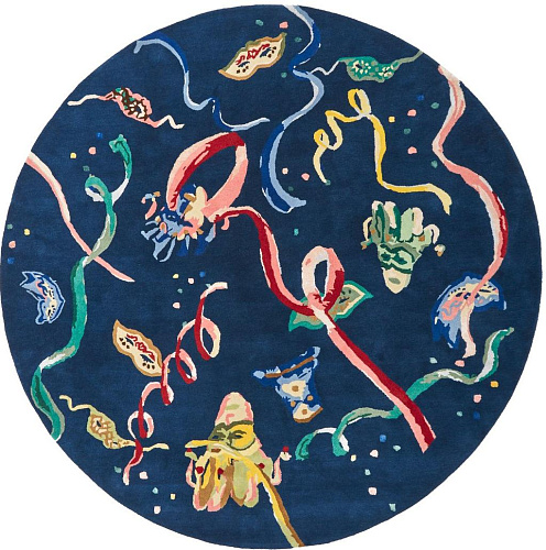 Carnival Round Designer Wool / Viscose Rug
