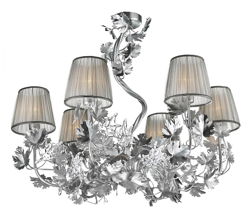 Modern Transparent Glass Leaf Chandelier