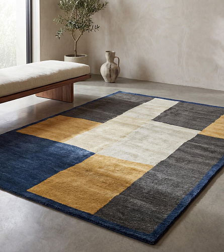 Golden Blocks Signature Rug