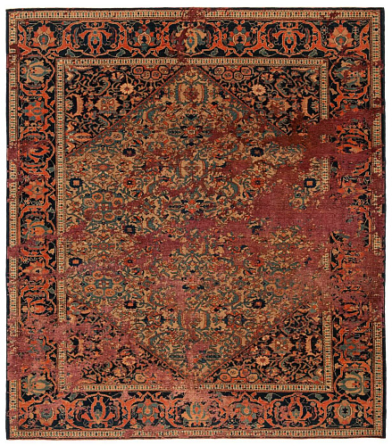 Brown Hand-woven Wool / Silk Luxury Rug