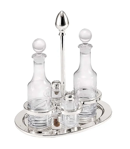 Oval Silver-Plated Cruet Set