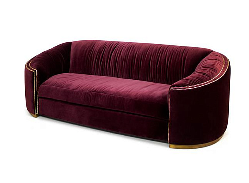 Premium Comfort Red Curved Deluxe Sofa