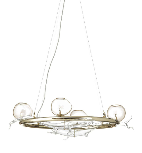 Organic Gold Ring Chandelier