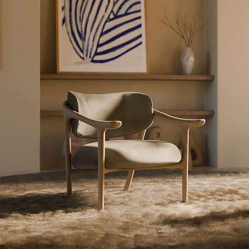 Aida Ivory Italian Lounge Chair