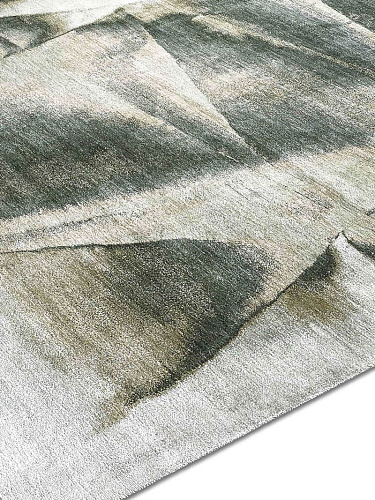 Olive Green Handwoven Luxury Rug
