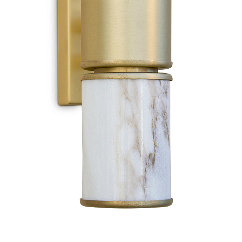 Brass Cylinder Marble Modern Wall Light