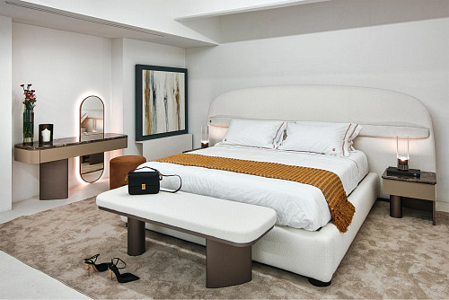 Bon Ton Upholstered Bed with Headboard