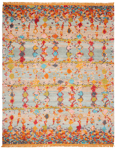 Hand-Woven Multicolored Luxurious Rug