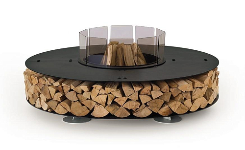 Steel Round Black Fire Pit