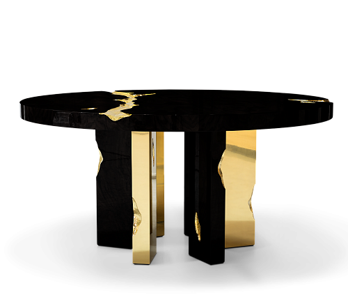 Round Black Luxe Dining Table