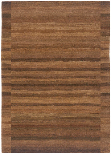 Hand-woven Brown Line Luxury Rug