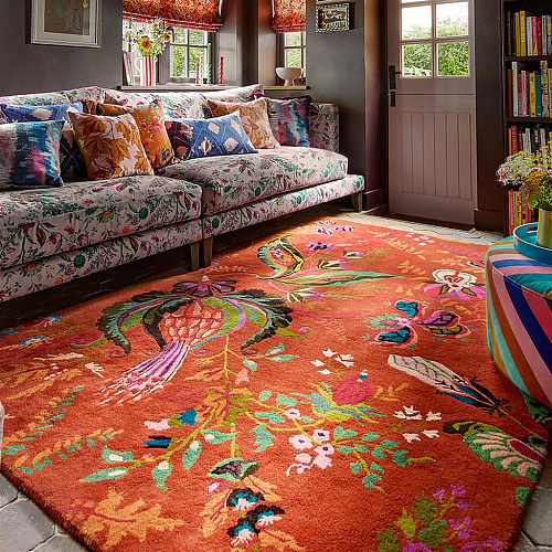 Garden Floral Amber/Lime Rug