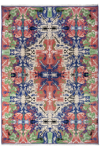 Perished Persian Wool Rug