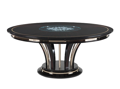 Ebony Round Handcrafted Dining Table
