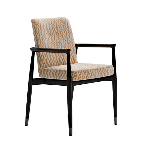 Matte Black Armchair with Cushions