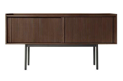 Sipario High Brown Two-Doors Elegant Sideboard