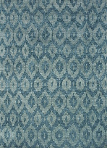 Ikat Wool Blue Luxury Rug
