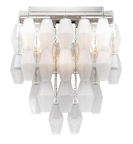 Polished Nickel Murano Wall Sconce