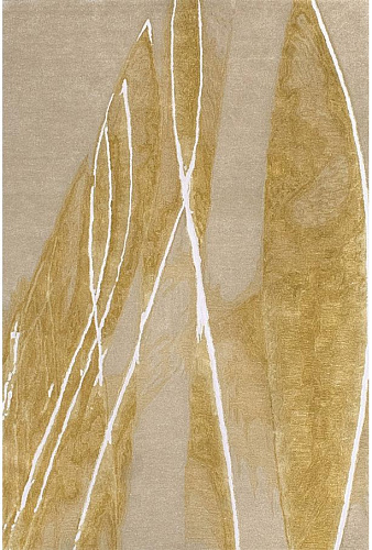 Flowing Viscose / Wool Hand-woven Abstract Luxury Rug