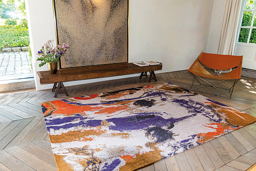Purple Game Contemporary Rug
