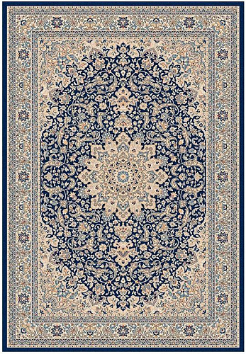 Blue Oriental Machine Made Rug
